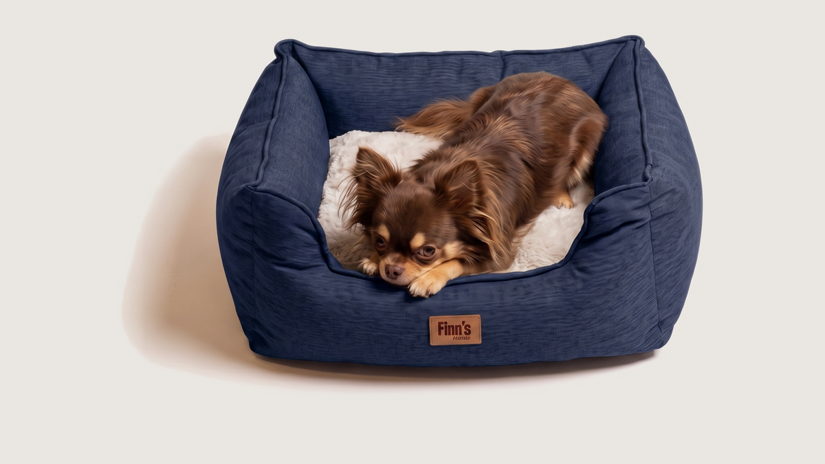 Otis' Oxford Blauw, S 51×46 met chihuahua